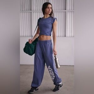 Free People Crossover Set in blue size Large NWT